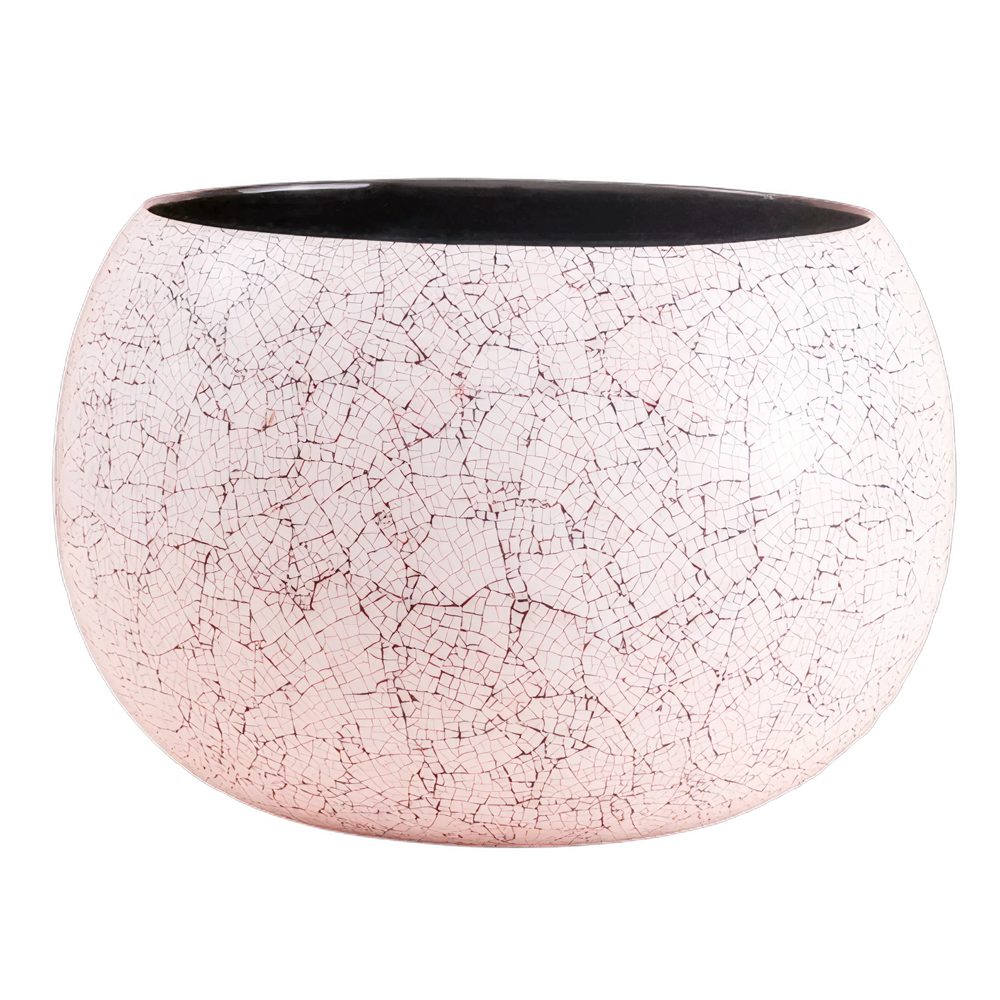 Spherical eggshell lacquer bowl handcrafted in Siem Reap Cambodia by Stocker Studio