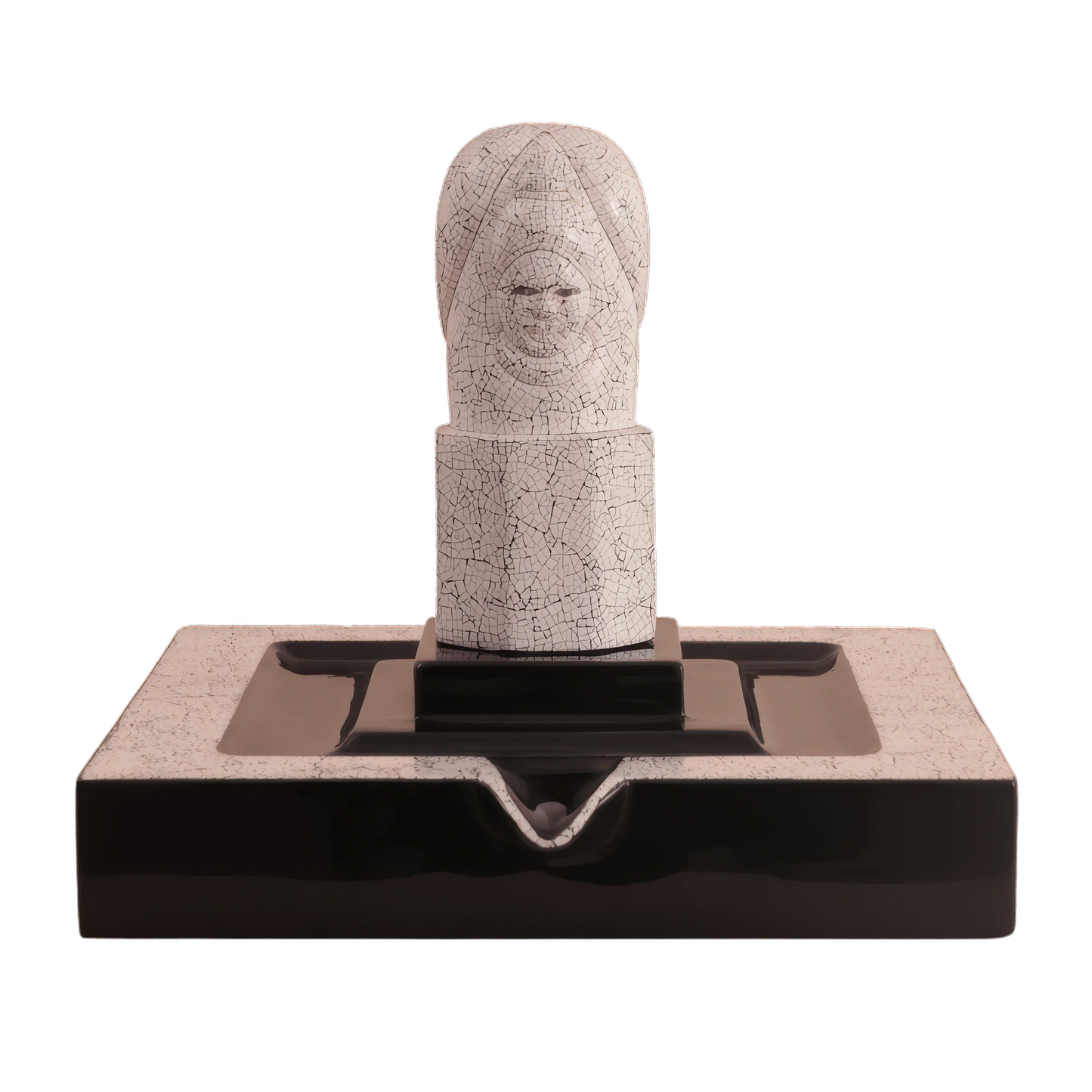 Linga Yoni eggshell lacquer sculpture handcrafted in Siem Reap by Stocker Studio