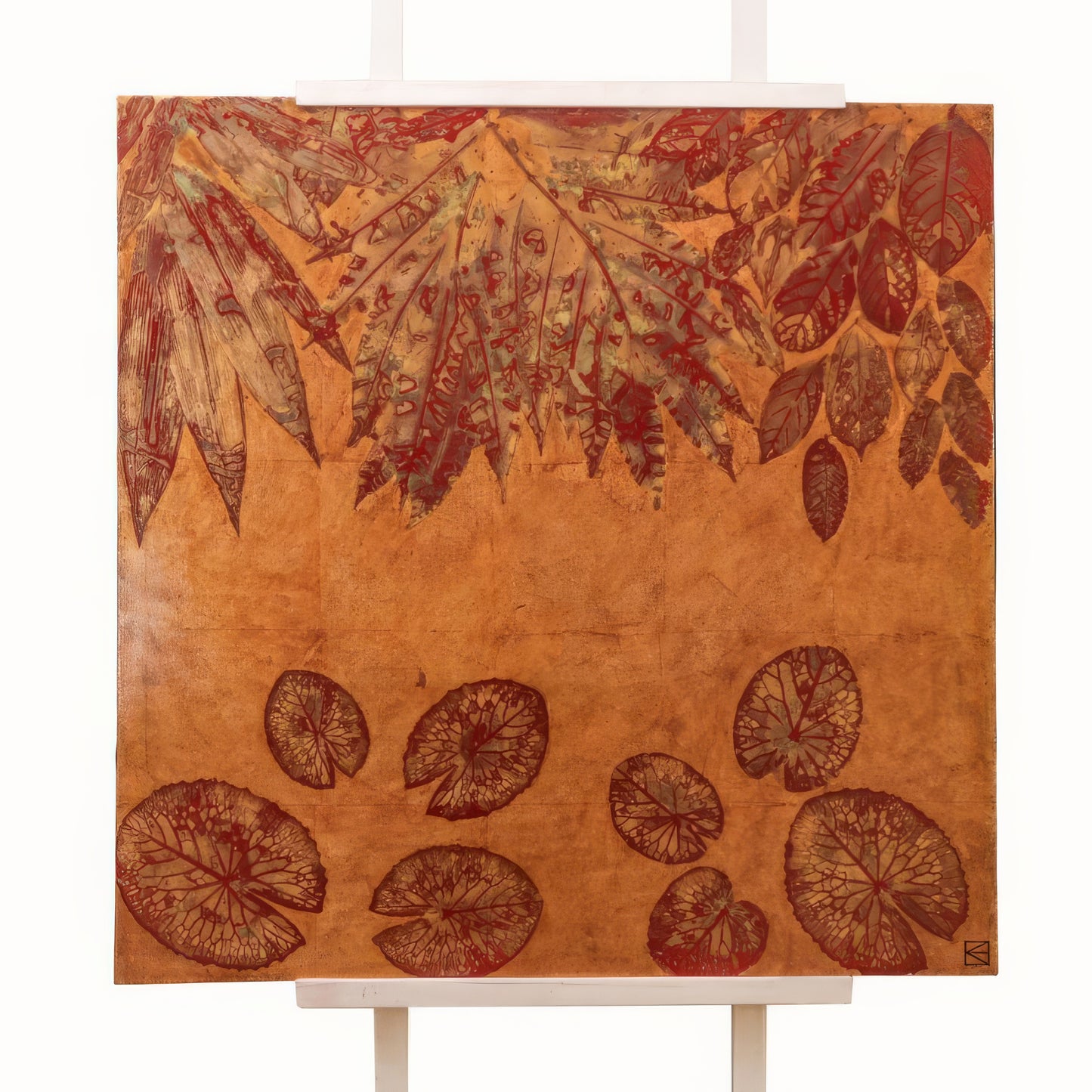 Vegetal Imprint Black — natural lacquerware — Stocker Studio, Siem Reap, Cambodia