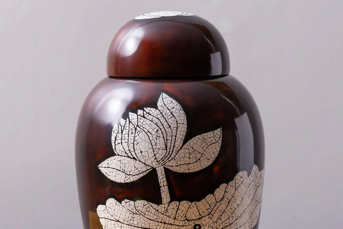 Luxury Memorial Urns in Natural Lacquer — Stocker Studio — handcrafted in Cambodia by maître Eric Stocker, Siem Reap atelier