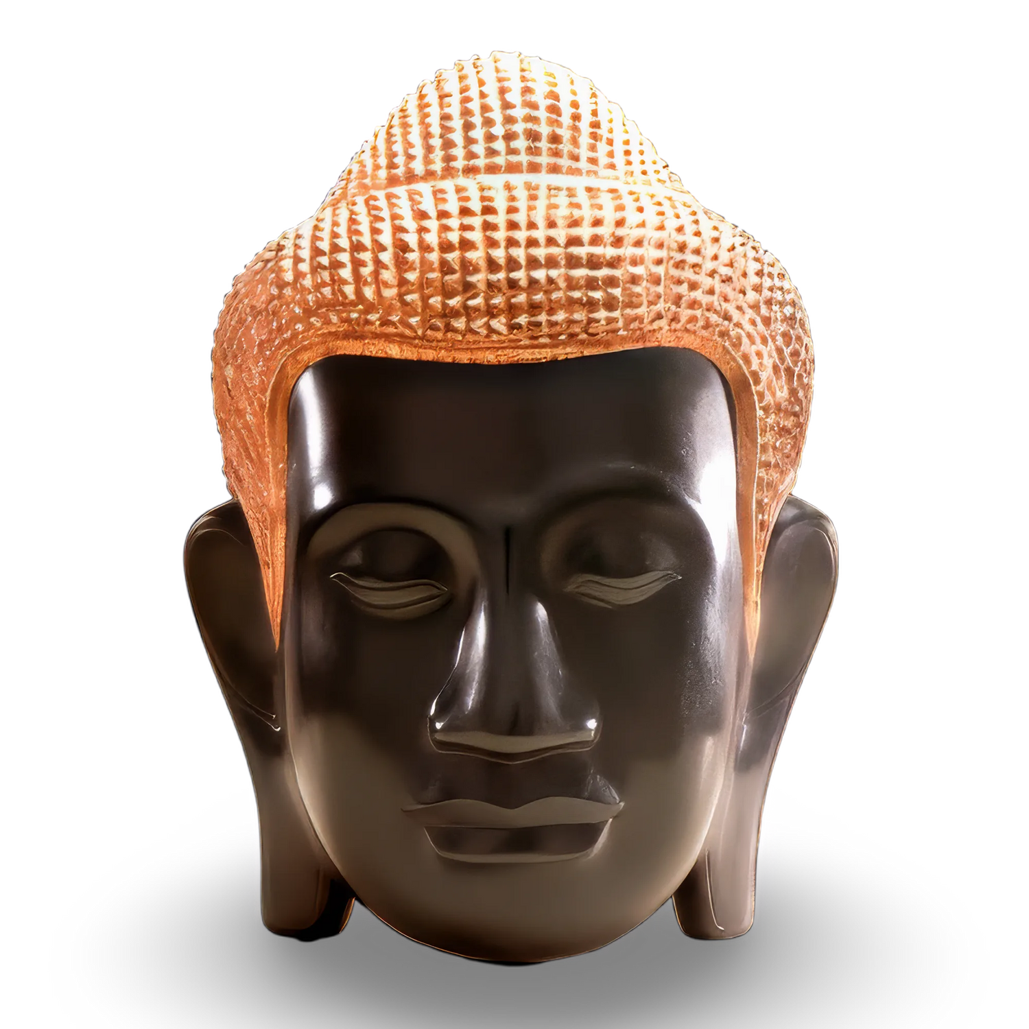 Meditating Buddha lacquer sculpture with 24k gold leaf 30cm by Stocker Studio Cambodia