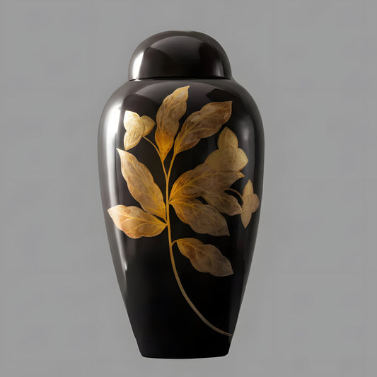 Golden Flower — natural lacquer with gold leaf — Stocker Studio, Siem Reap, Cambodia