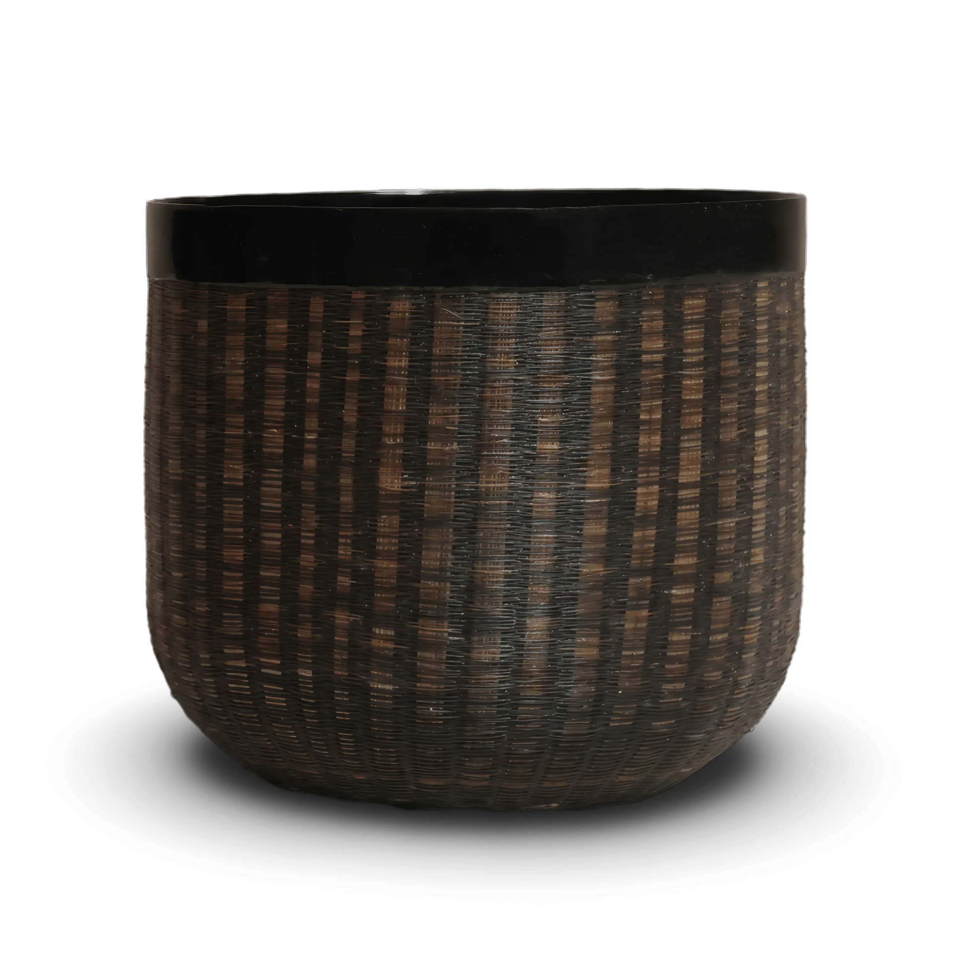Bamboo and horse hair lacquer bowl handcrafted in Siem Reap by Stocker Studio