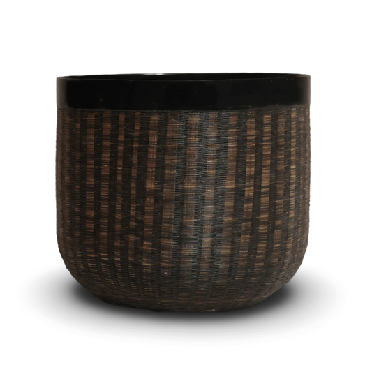 Bamboo and horse hair lacquer bowl handcrafted in Siem Reap by Stocker Studio