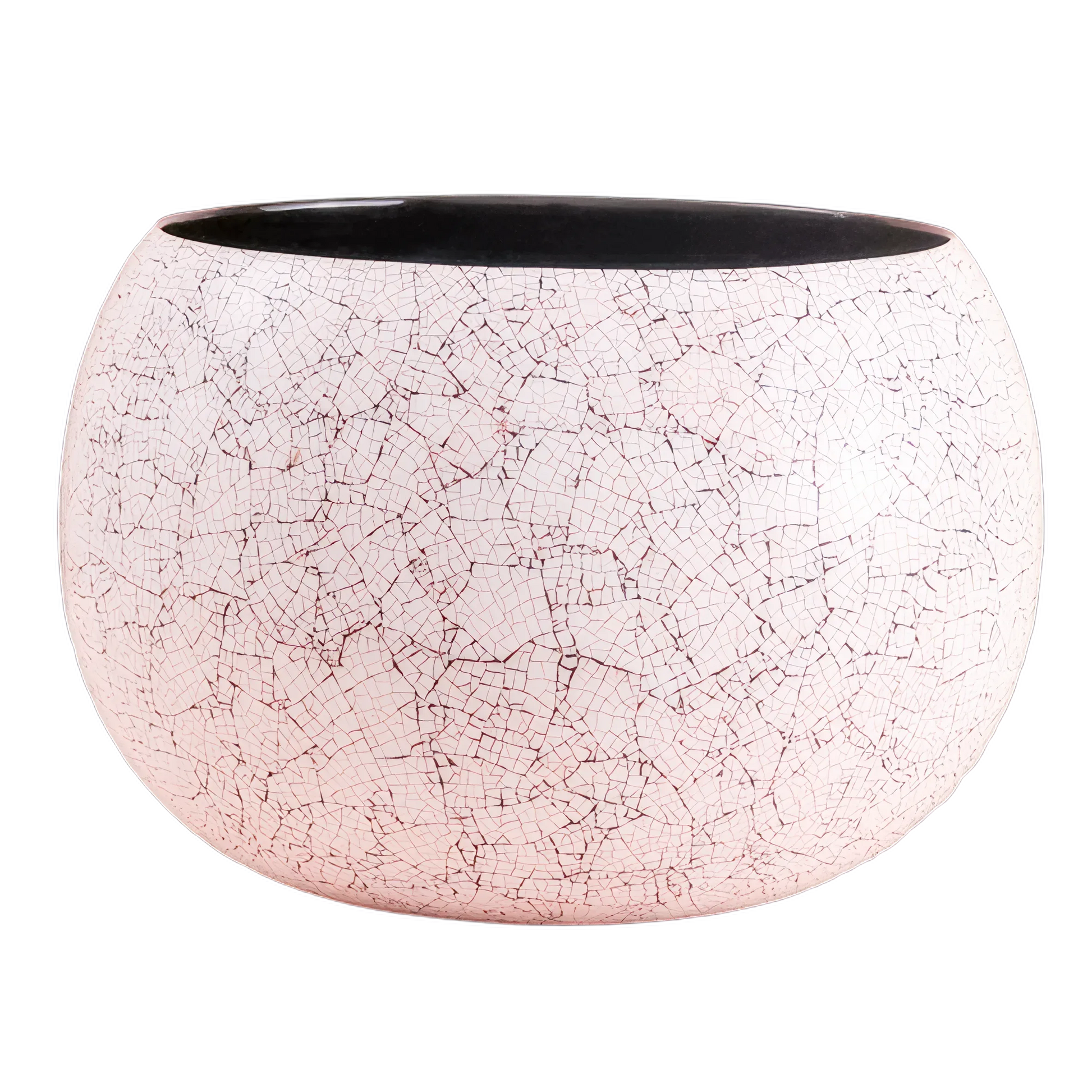 Spherical eggshell lacquer bowl handcrafted in Siem Reap Cambodia by Stocker Studio