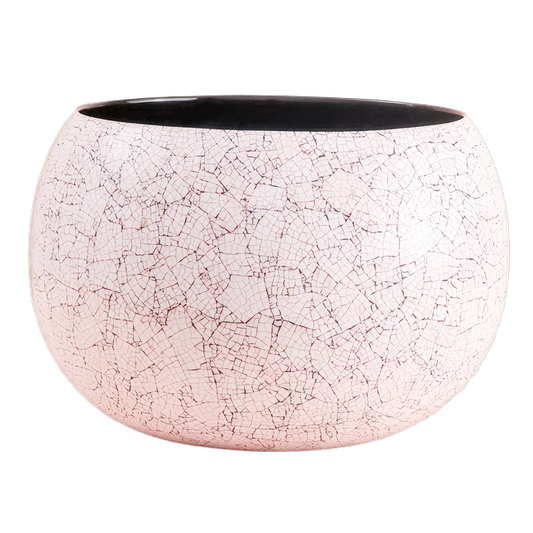 Spherical eggshell lacquer bowl handcrafted in Siem Reap Cambodia by Stocker Studio