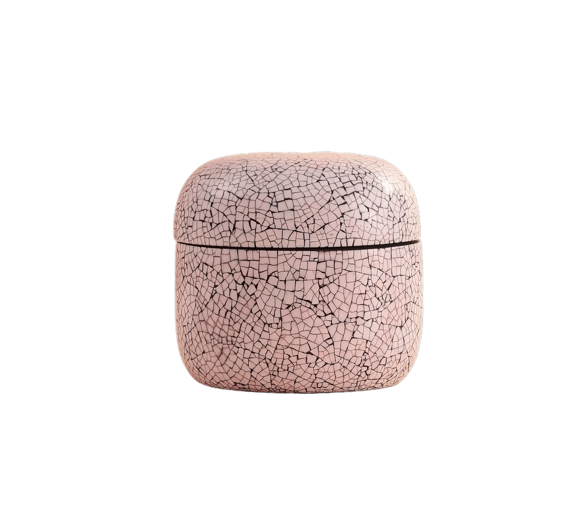 Box Eggshell — Round — natural lacquer with eggshell mosaic — Stocker Studio, Siem Reap, Cambodia