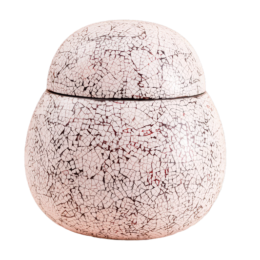 Box Eggshell — natural lacquer with eggshell mosaic — Stocker Studio, Siem Reap, Cambodia