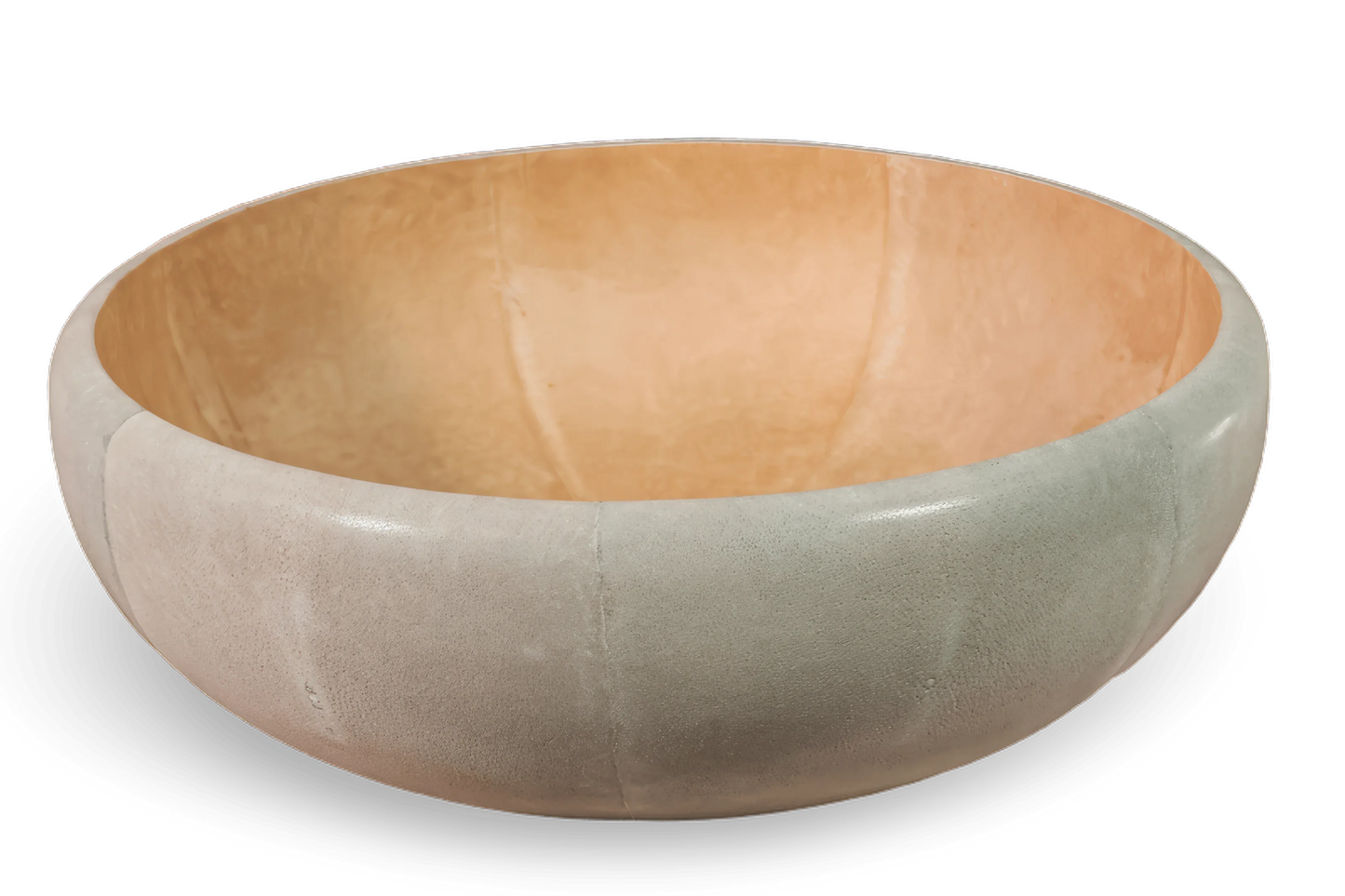Lacquer cup with stingray and goat skin finish handcrafted by Stocker Studio