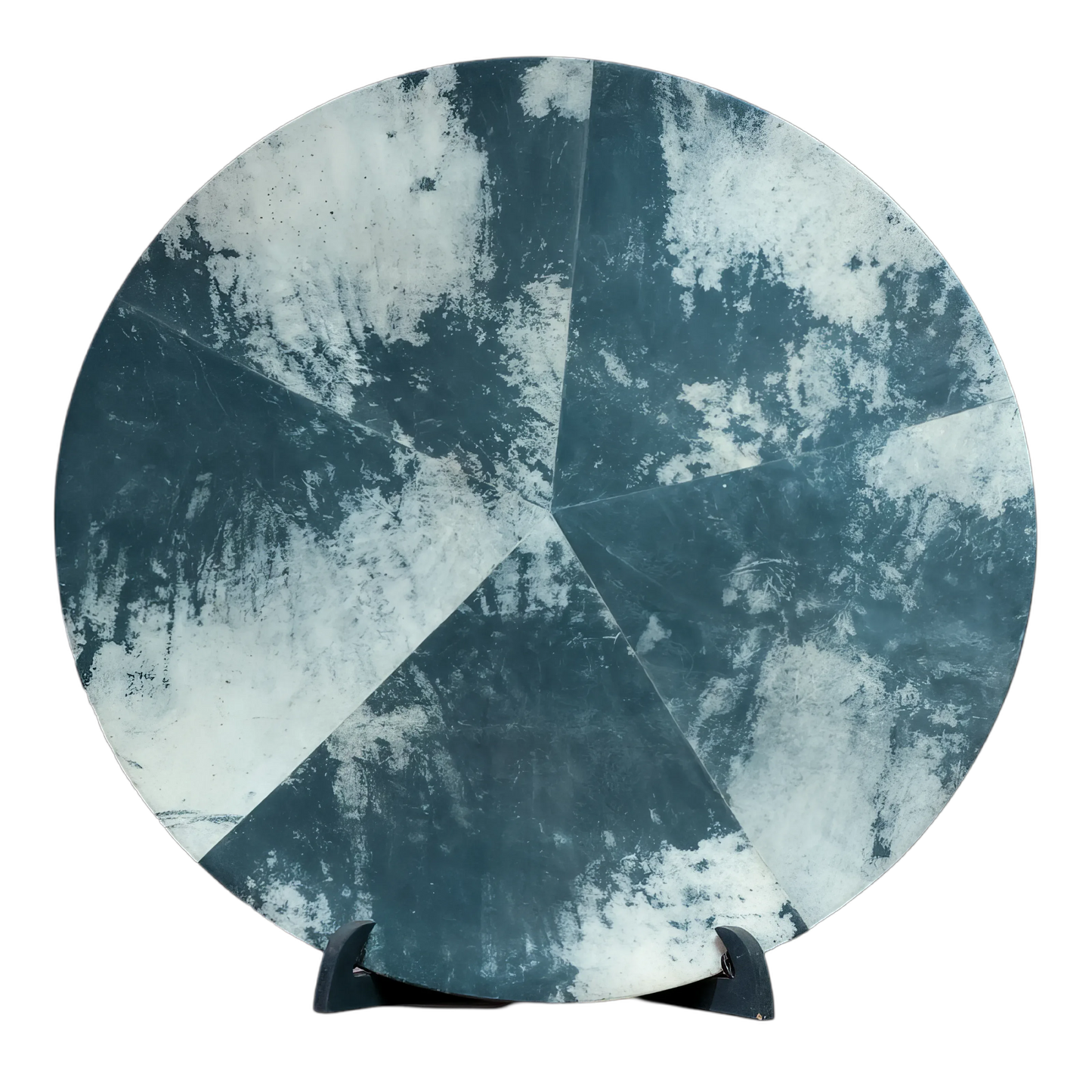 Goat skin lacquer plate 60cm handcrafted in Siem Reap by Stocker Studio