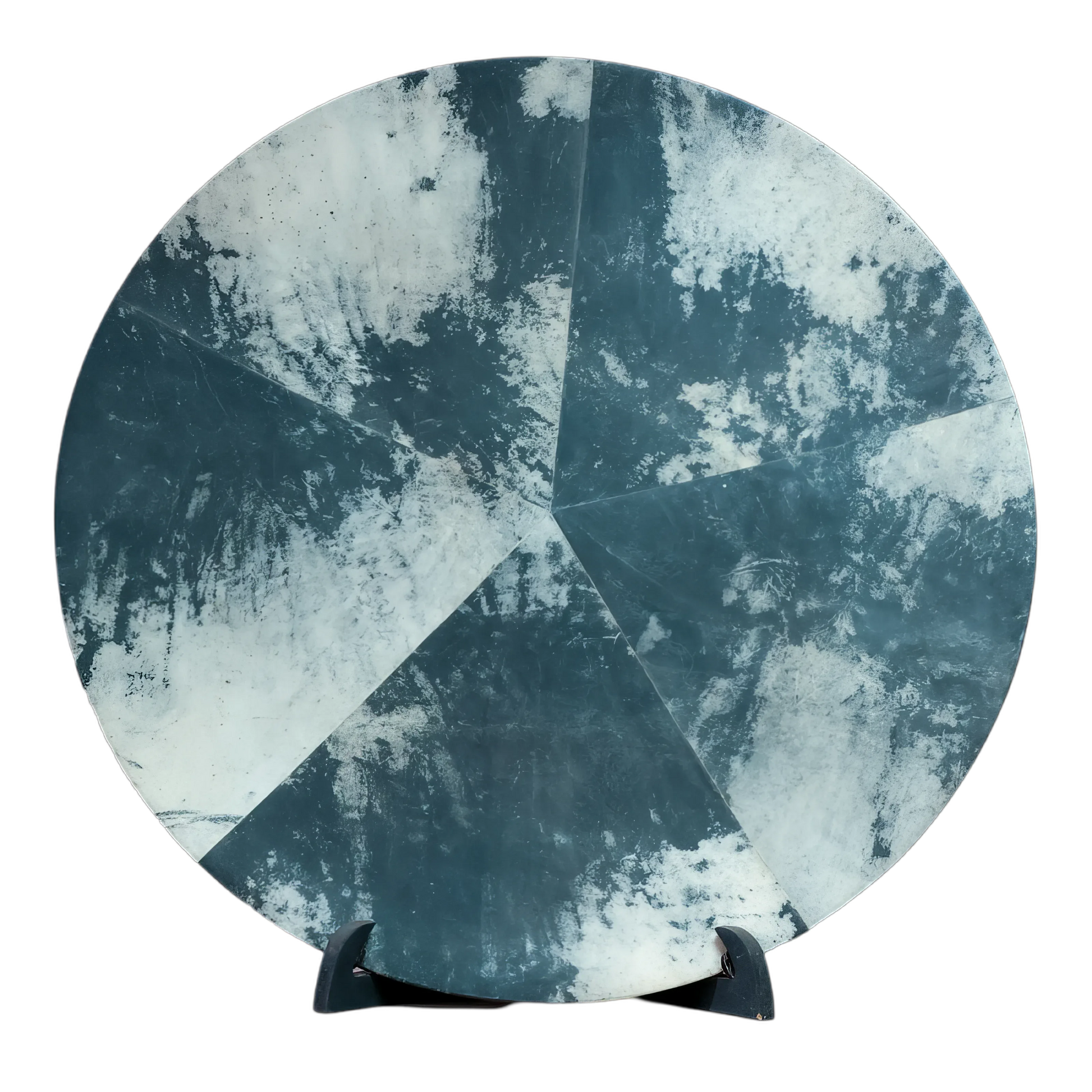 Goat skin lacquer plate 60cm handcrafted in Siem Reap by Stocker Studio