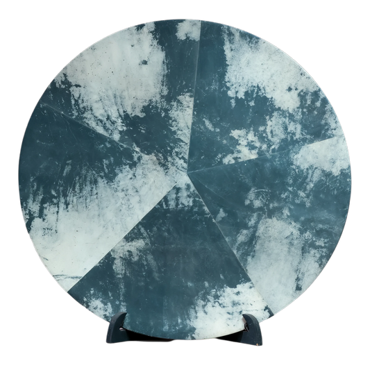 Goat skin lacquer plate 60cm handcrafted in Siem Reap by Stocker Studio
