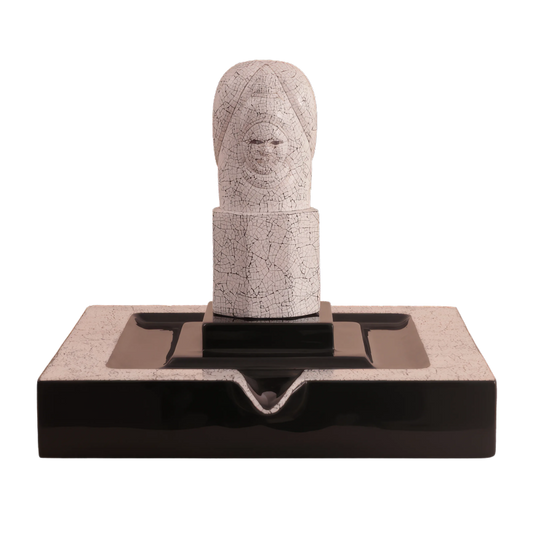 Linga Yoni eggshell lacquer sculpture handcrafted in Siem Reap by Stocker Studio