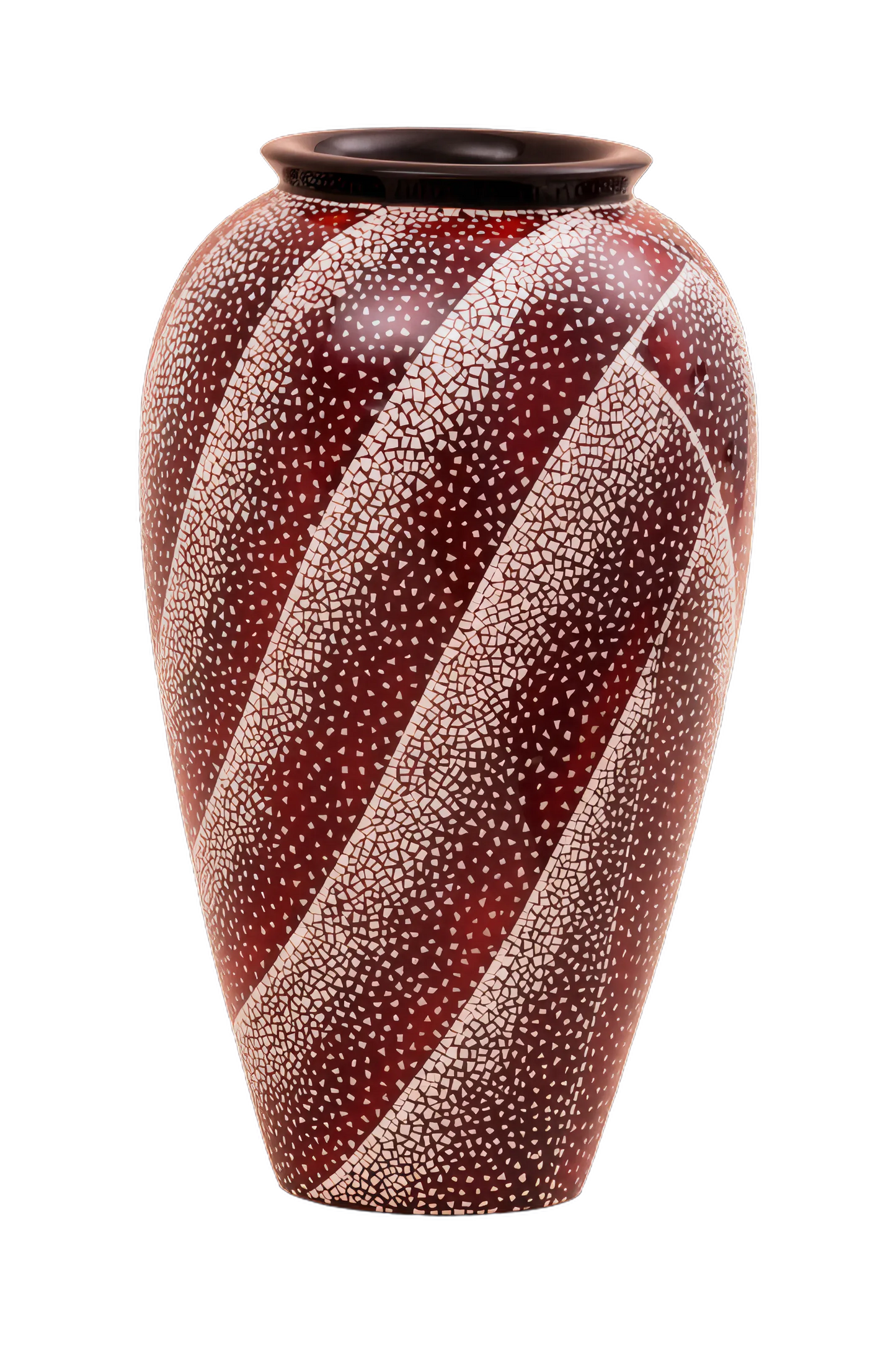 Vase Lacquer Eggshell — natural lacquer with eggshell mosaic — Stocker Studio, Siem Reap, Cambodia